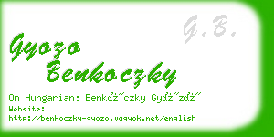 gyozo benkoczky business card